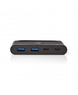 Nedis TCARF250BK jaotur USB 3.2 Gen 1 (3.1 Gen 1) Type-C Must