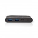 Nedis TCARF250BK keskitin USB 3.2 Gen 1 (3.1 Gen 1) Type-C musta Nedis TCARF250BK keskitin USB 3.2 Gen 1 (3.1 Gen 1) Type-C musta