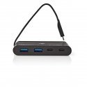 Nedis TCARF250BK interfeisa centrmezgls USB 3.2 Gen 1 (3.1 Gen 1) Type-C Melns Nedis TCARF250BK interfeisa centrmezgls USB 3.2 Gen 1 (3.1 Gen 1) Type-C Melns
