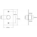 Hismart Exit button without touch, waterproof, IP65, recessed