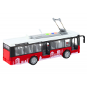 Lean Toys Trolleybus Bus 1:16 Lights Sounds Drive Baltas and Raudona Lean Toys Trolleybus Bus 1:16 Lights Sounds Drive Baltas and Raudona