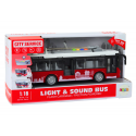Lean Toys Trolleybus Bus 1:16 Lights Sounds Drive Baltas and Raudona Lean Toys Trolleybus Bus 1:16 Lights Sounds Drive Baltas and Raudona