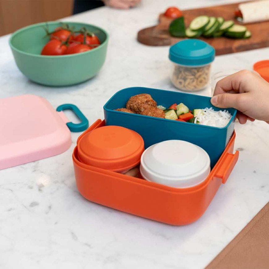 Lunch box with przegródkami for children Rikko Poppy Flamingo / Amuse – 5