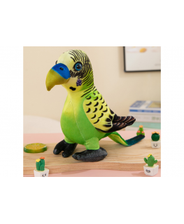 Lean Toys Plush Green Parrot Mascot 20 cm
