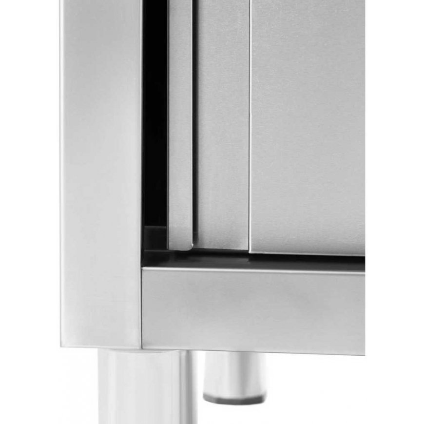 Royal Catering Two bowl catering basin sink with sliding door cabinet 140 x 70 x 95 cm – 4