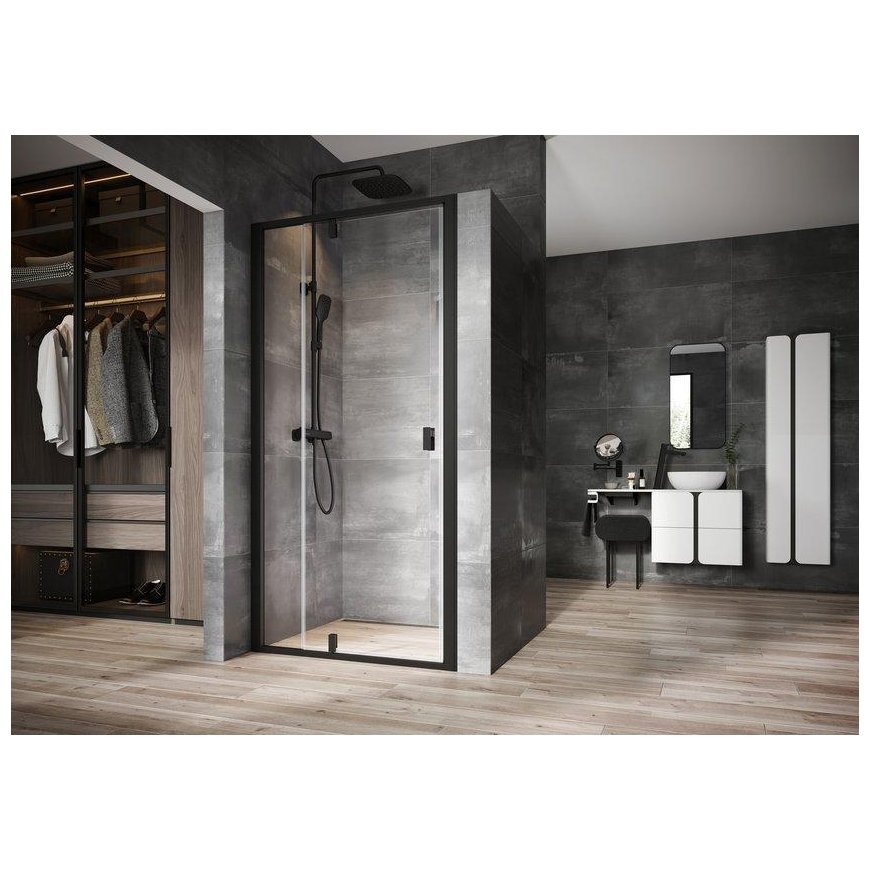 Shower door Ravak Nexty, NDOP2-120 black+Transparent