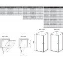 Stačiakampės dušo kabinos sienelė Ravak Chrome, CRV1-80, blizgi+stiklas Transparent