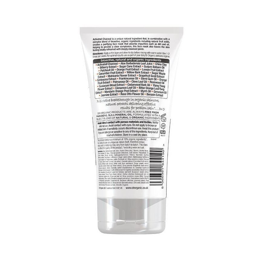 Dr Organic Charcoal Valomoji kaukė Moteriškas 125 ml – 3