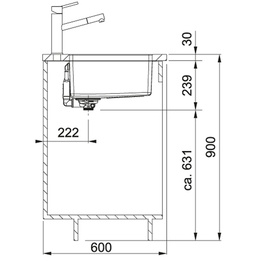 Franke Maris MRX 110-45 Alta asennettava allas Suorakulmainen Ruostumaton teräs – 3