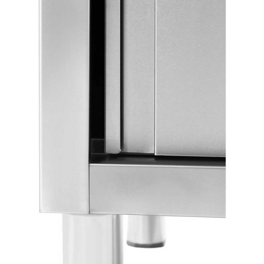 Royal Catering Single bowl sink with sliding door cabinet, left, 100 x 60 x 95 cm – 4