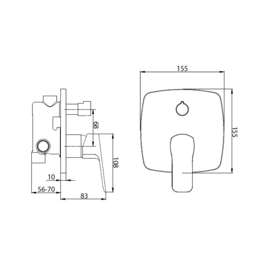 Wall-mounted washbasin faucet Optima, Sofia – 4