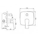Wall-mounted washbasin faucet Optima, Sofia Wall-mounted washbasin faucet Optima, Sofia