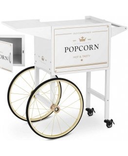 Travel Royal Catering Trolley podstawa do maszyny do popcornu with cabinet retro 51 x 37 cm - white and gold