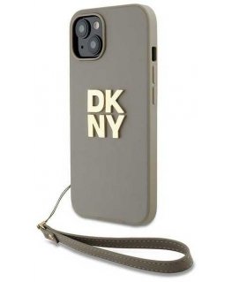 Case DKNY DKHCP15MPBSWSE iPhone 15 Plus 6.7" beige/beige hardcase Wrist Strap Stock Logo