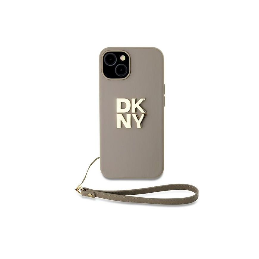 Case DKNY DKHCP15MPBSWSE iPhone 15 Plus 6.7" beige/beige hardcase Wrist Strap Stock Logo – 3