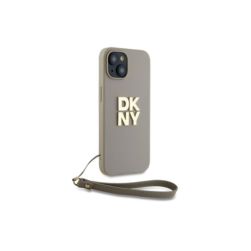Dėklas DKNY DKHCP15MPBSWSE iPhone 15 Plus 6.7" smėlio spalva/beige hardcase Wrist Strap Stock Logo – 4