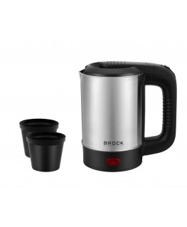BROCK ceļojumu tējkanna, 0,8 L ,600W + 2 krūzītes