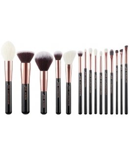 Jessup Essential Makeup komplektas pędzli do makijażu Juodas 15szt.