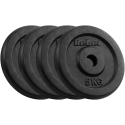 Ketaus svarelių rinkinys 4x5kg, skylė 31mm, klasikinė plokštelė, REBEL ACTIVE Ketaus svarelių rinkinys 4x5kg, skylė 31mm, klasikinė plokštelė, REBEL ACTIVE