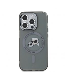 Karl Lagerfeld IML K&CH Heads Metal Frame MagSafe Case for iPhon