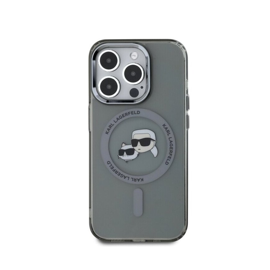 Karl Lagerfeld IML K&CH Heads Metal Frame MagSafe Case for iPhon