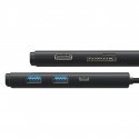 Baseus WKQX050001 interface hub USB Type-C 5000 Mbit/s Black Baseus WKQX050001 interface hub USB Type-C 5000 Mbit/s Black