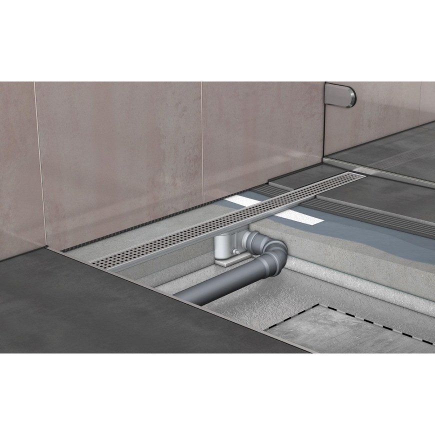 Dušo latako korpusas Aco ShowerDrain C, 65 mm su horizontaliu flanšu, 685 mm – 2