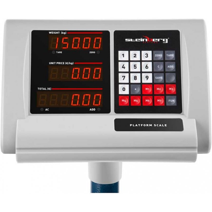 Virtuvinės svarstyklės Steinberg Systems Sandėlio platforminės svarstyklės skaičiuojamos sulankstomos 40x50cm maitinimo šaltinis – 4