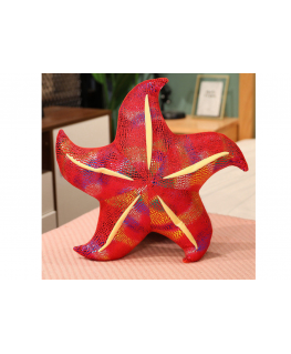 Lean Toys Mascot Plush Starfish Red Pillow 45 cm