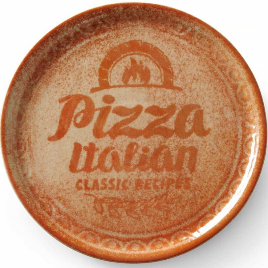 Duralex Talerz do pizzy su porcelany Recipe Collection Brick Raudona śr. 33 cm - komplektas 6 vnt.