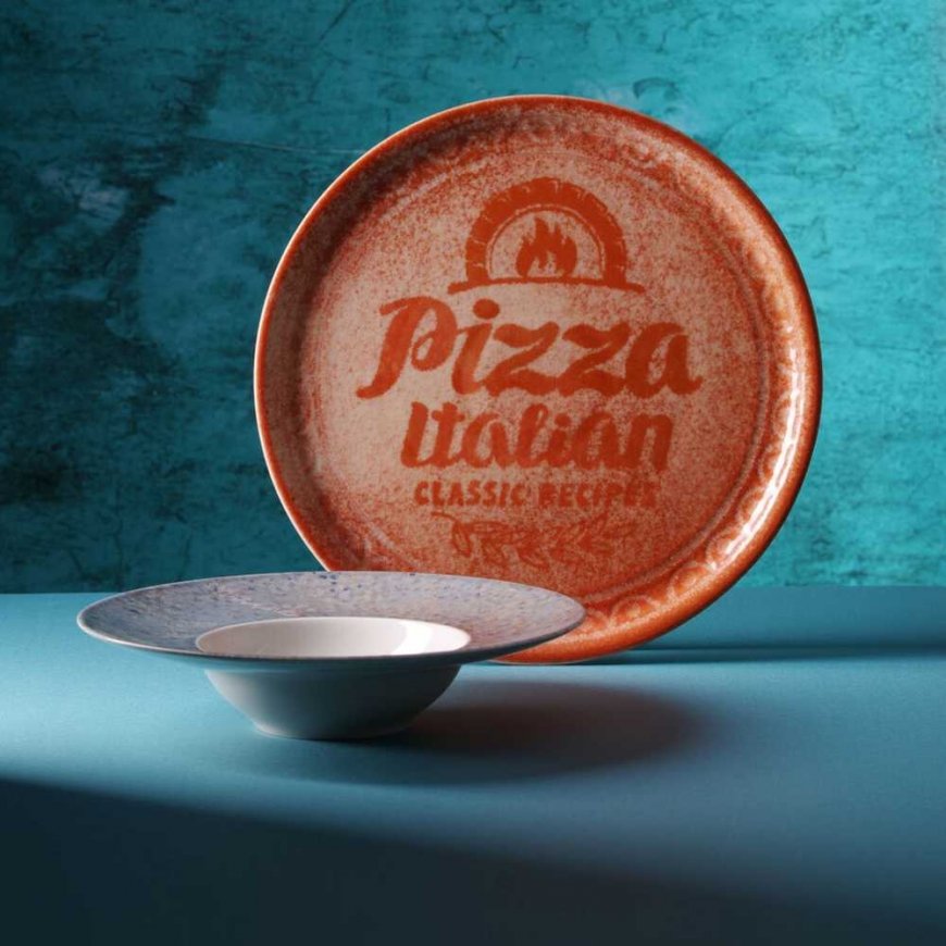 Duralex Talerz do pizzy with porcelany Recipe Collection Brick Red sr. 33 cm - set of 6 pcs. – 2