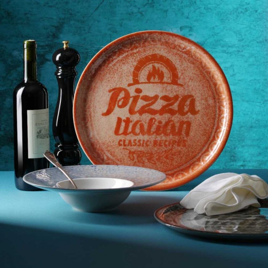 Duralex Talerz do pizzy with porcelany Recipe Collection Brick Red sr. 33 cm - set of 6 pcs. – 3