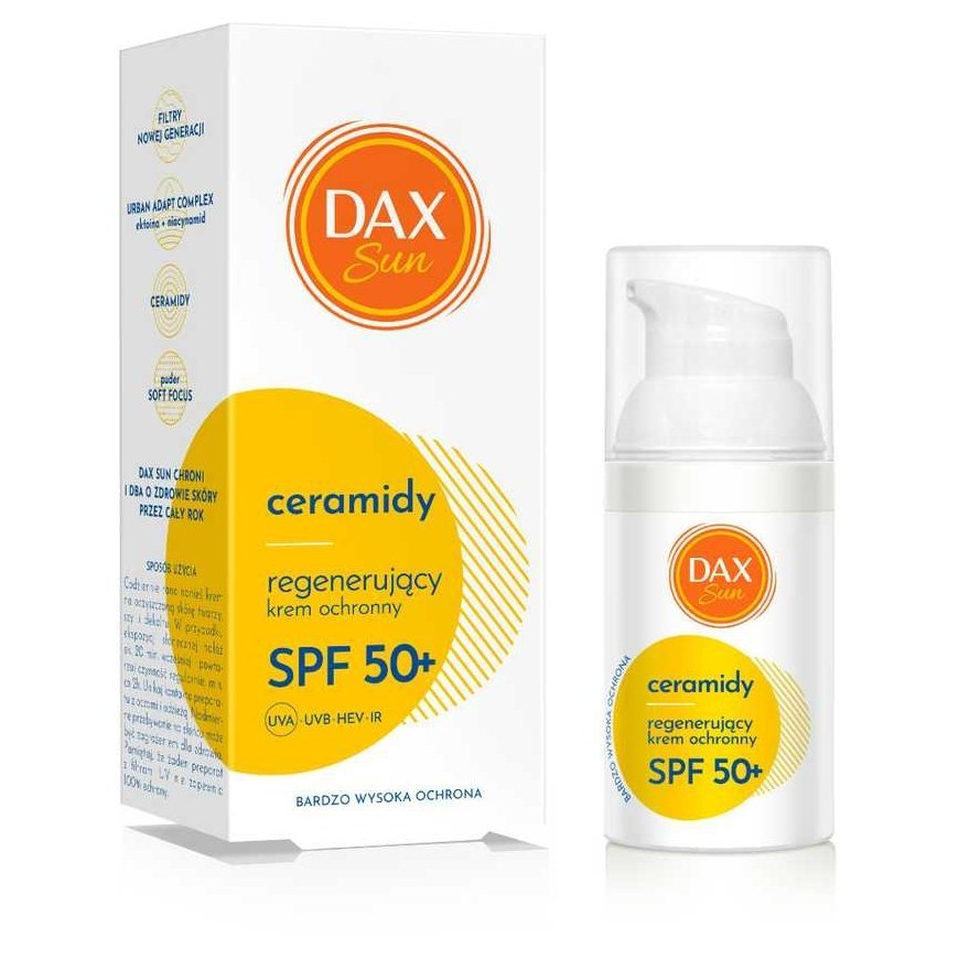 Apsauginis kremas Dax Sun, Atkuriantis, nuo saulės, su keramidais, SPF50+ 30 ml – 3