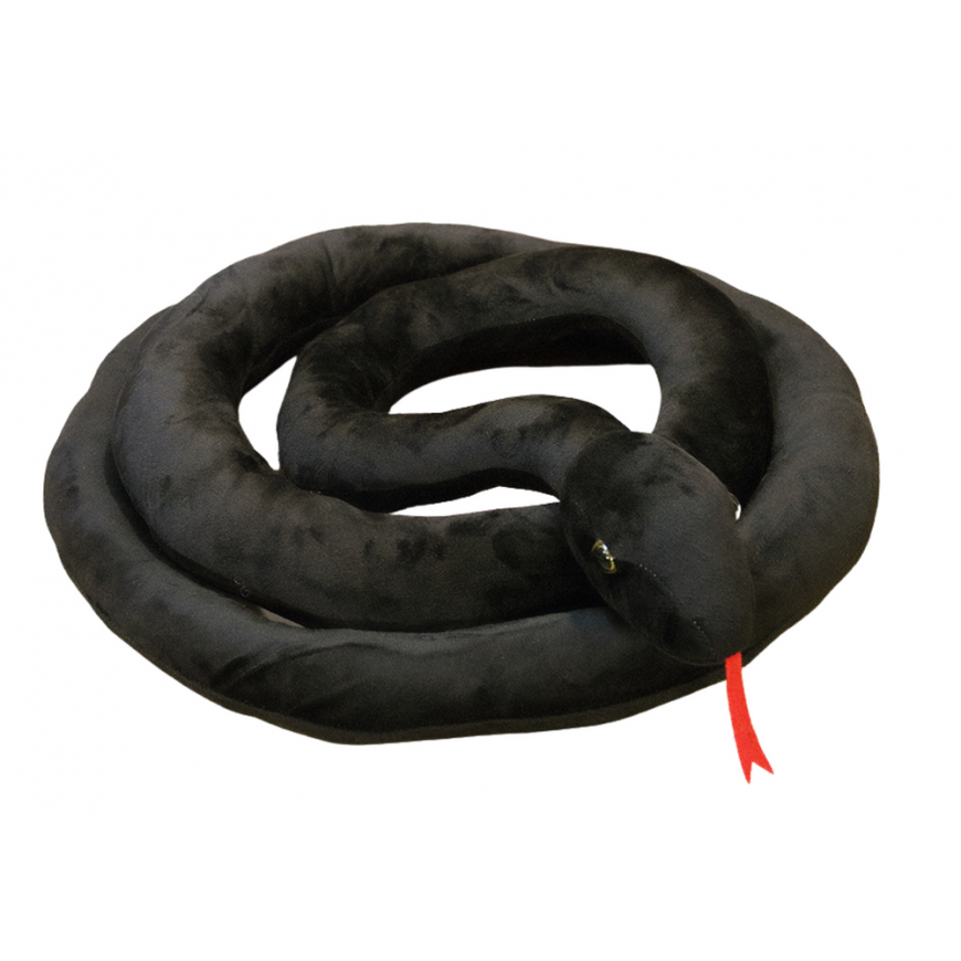 Lean Toys Plush Black Snake Mascot 110 cm