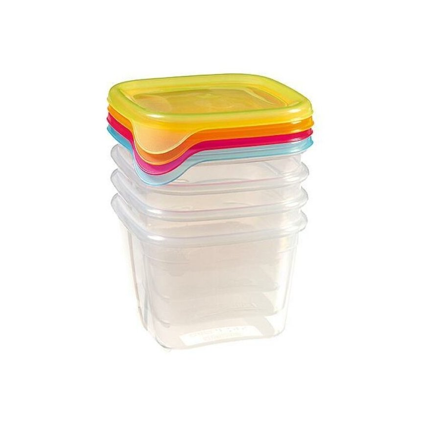 Set of 4 food containers 4x0,45L square Fresh&Go mix – 2