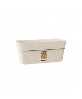 Flower box with tray Ethica 30x13x12cm white