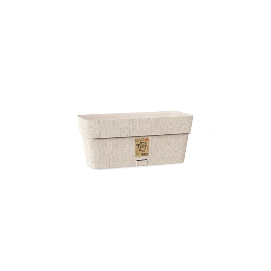 Flower box with tray Ethica 30x13x12cm white