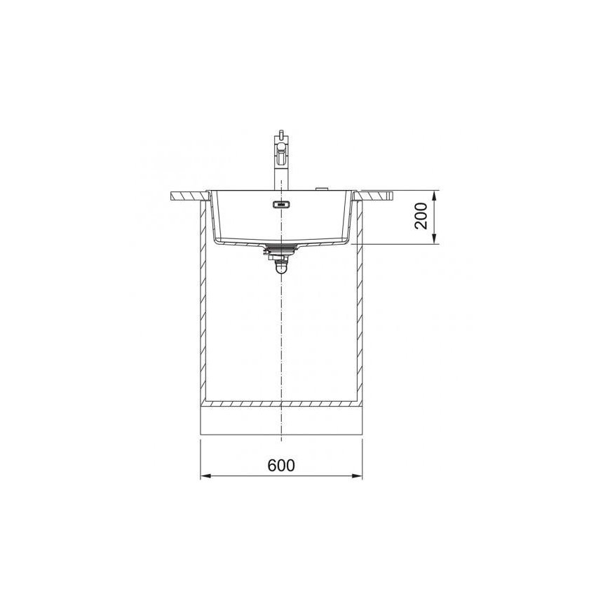Franke Maris granite sink, MRG 110-52, Black matte, manual valve – 2