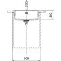 Franke Maris granite sink, MRG 110-52, Black matte, manual valve