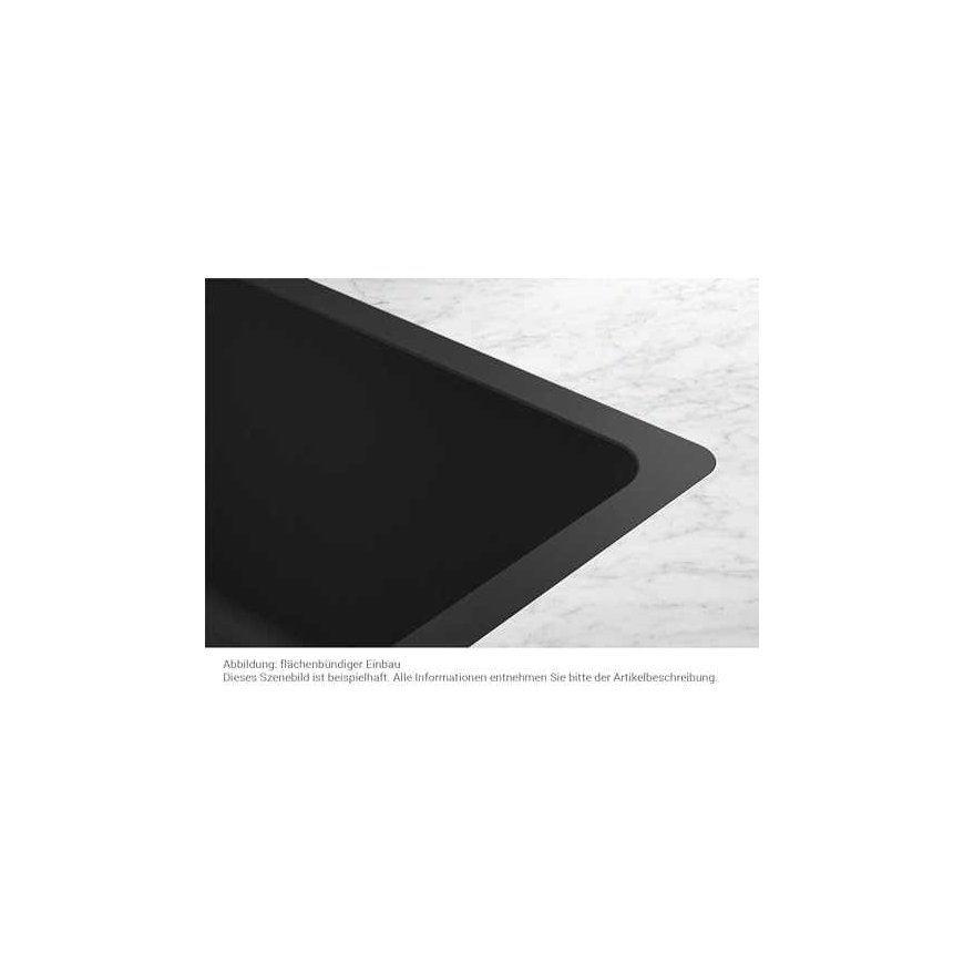 Franke Maris granite sink, MRG 110-52, Black matte, manual valve – 3