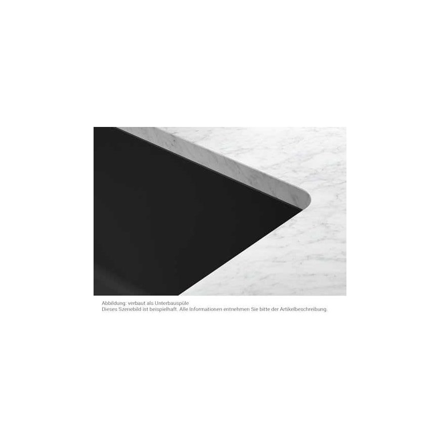 Franke Maris granite sink, MRG 110-52, Black matte, manual valve – 4