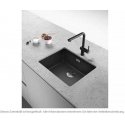 Franke Maris granite sink, MRG 110-52, Black matte, manual valve