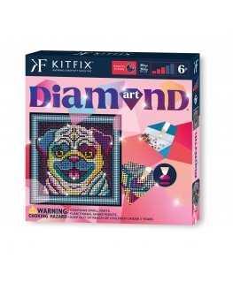 KITFIX Набор для рукоделия Алмазная мозайка Мопс
