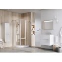 Semi-circular shower cabin Ravak Supernova, SKCP4-90 195, white+glass Grape