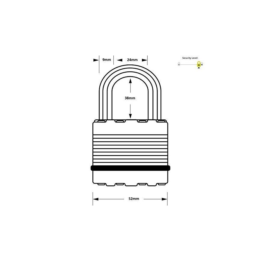 Master Lock Padlock MasterLock M5EURDLF 52 mm