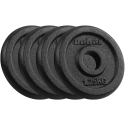 Set of cast iron weights 4x1.25kg, hole 31mm, classic plate, REBEL ACTIVE