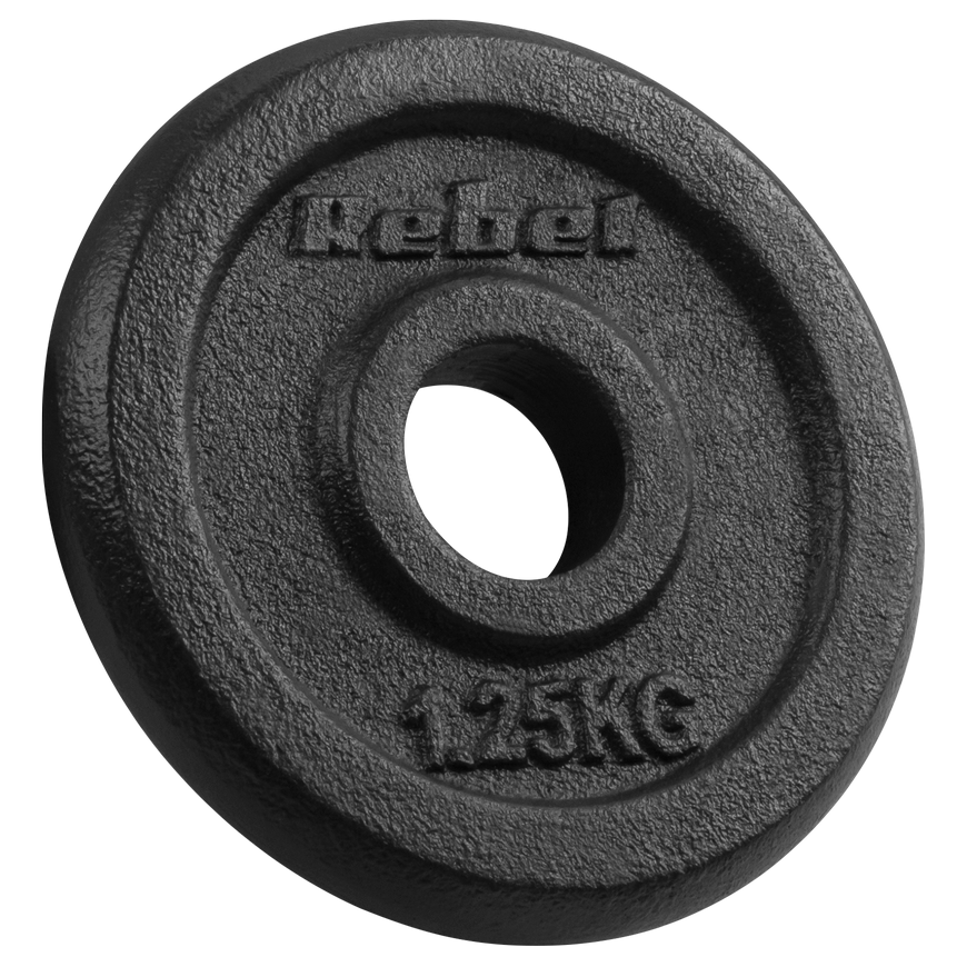 Ketaus svarelių rinkinys 4x1.25kg, skylė 31mm, klasikinė plokštė, REBEL ACTIVE – 2