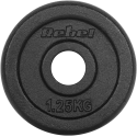 Set of cast iron weights 4x1.25kg, hole 31mm, classic plate, REBEL ACTIVE