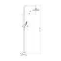 Stationary shower system Ravak DS 090.00, with shower set Stationary shower system Ravak DS 090.00, with shower set