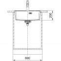 Granite sink Franke Maris, MRG 610-52 A, Matt black, eccentric valve